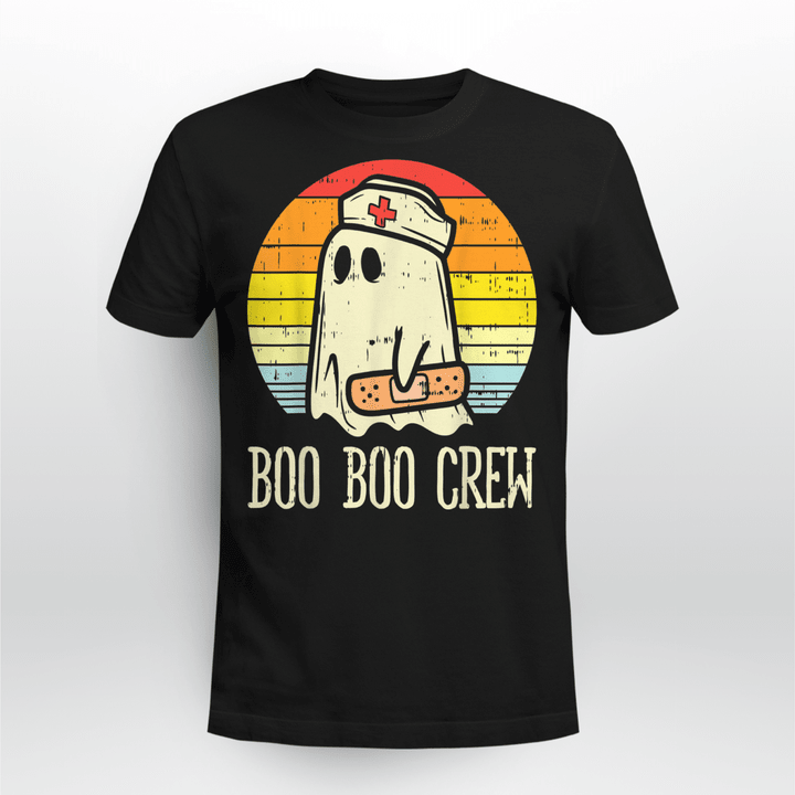 Boo Boo Crew Nurse Halloween Shirt For Nurses RN Ghost Women T-Shirt Classic T-shirt