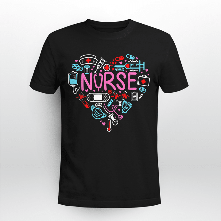 Nurse Love Nursing Student RN Life Thank You Gifts for Women T-Shirt Classic T-shirt