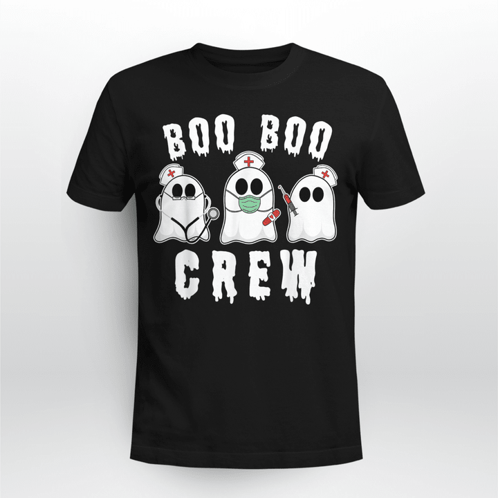 Boo Boo Crew Funny Nurse Halloween Ghost Costume Gift T-Shirt Classic T-shirt