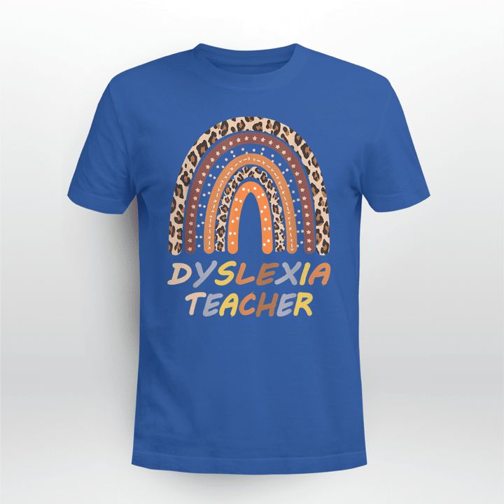 Dyslexia Teacher Classic T-shirt Rainbow 2