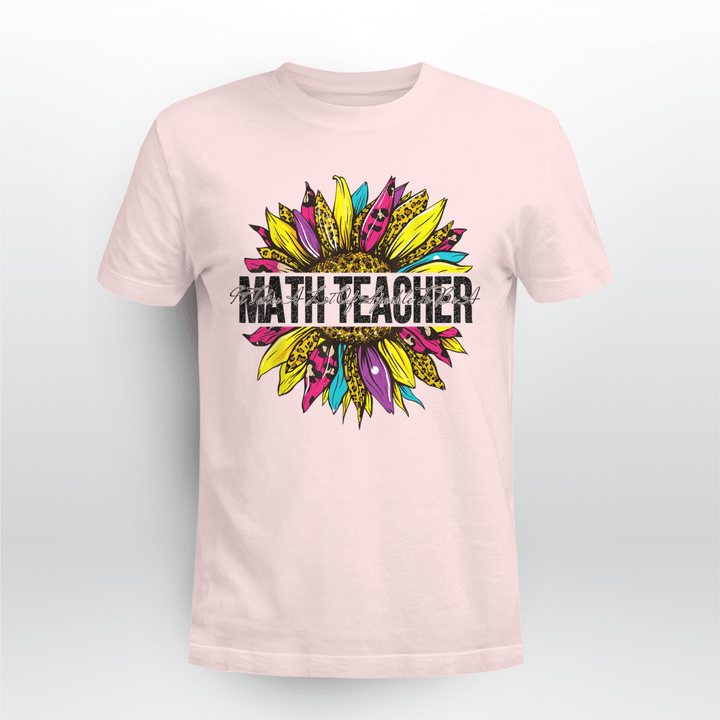 Math Teacher Classic T-shirt Sunflower