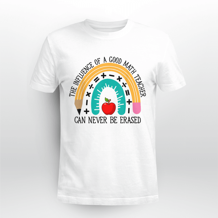 Math Teacher Classic T-shirt Rainbow