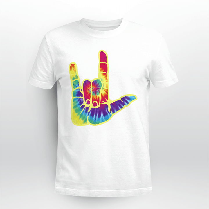 Sign language Classic T-shirt Tie Dye Hand Sign
