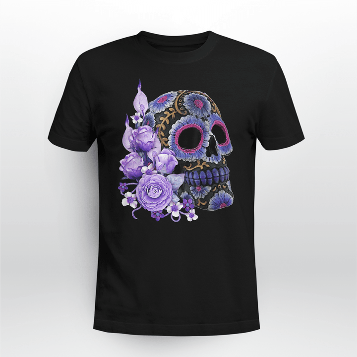 Skull Unisex T-shirt Halloween Purple