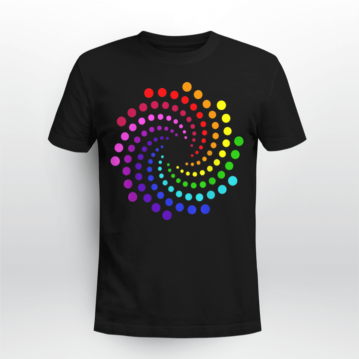 Dot Day Classic T-shirt Multicolor Rainbow Polka Dot