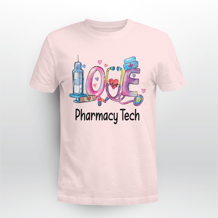 Pharmacy Tech Classic T-shirt Love