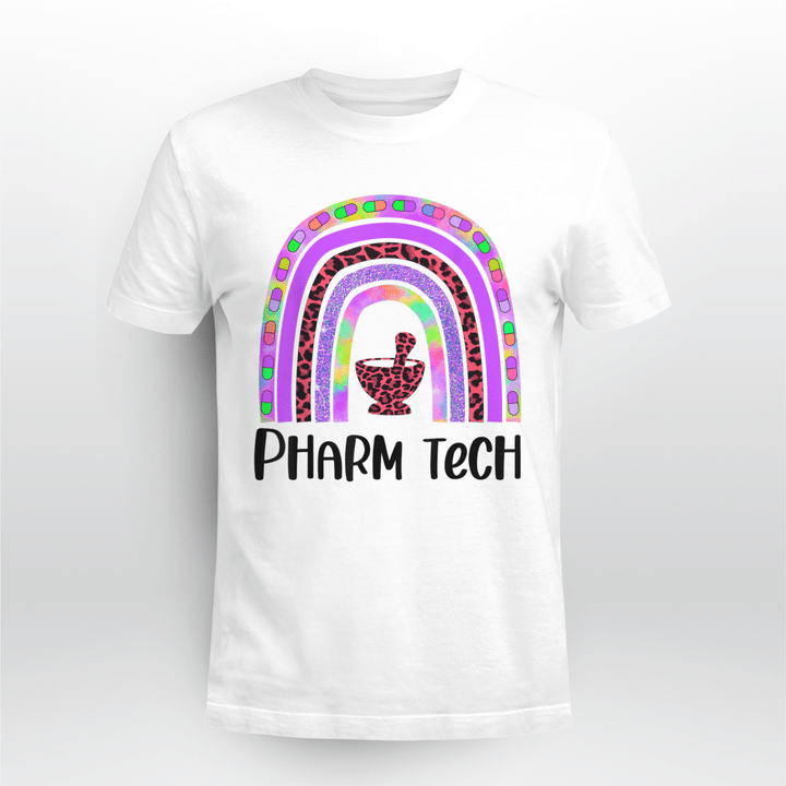 Pharmacy Tech Classic T-shirt Galaxy Rainbow