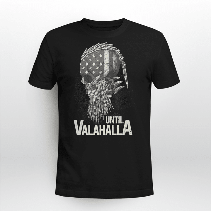 Skull Unisex T-shirt Halloween Until Valahalla
