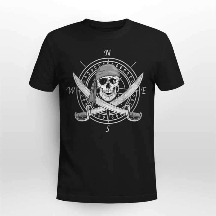 Skull Unisex T-shirt Halloween Skull Pirate
