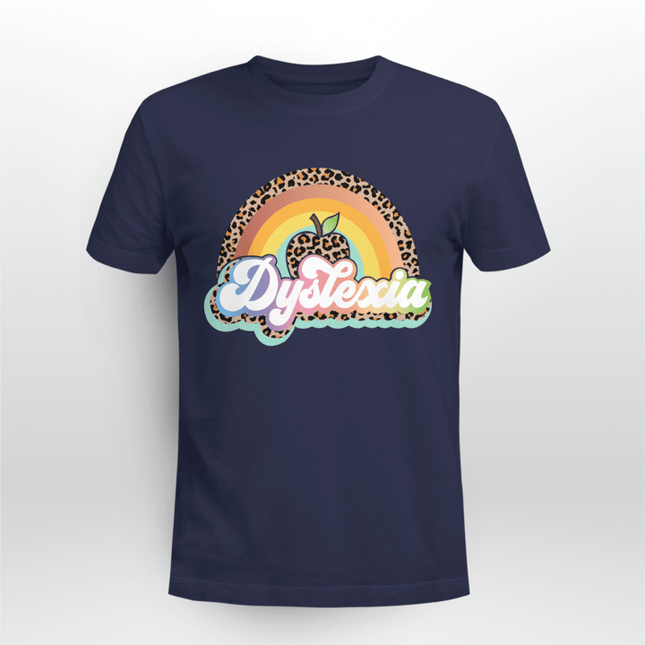 Dyslexia Teacher Classic T-shirt Rainbow 5