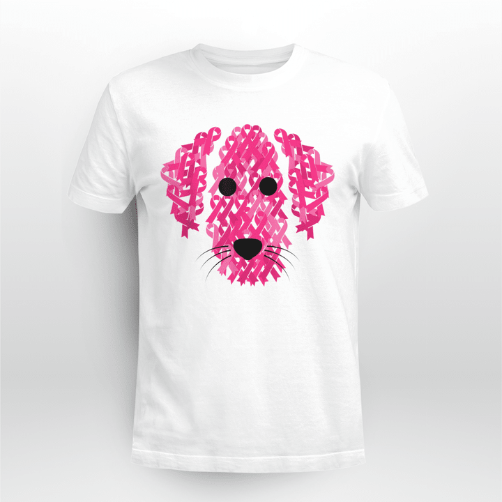Breast Cancer Classic T-shirt Dog Pink Ribbon