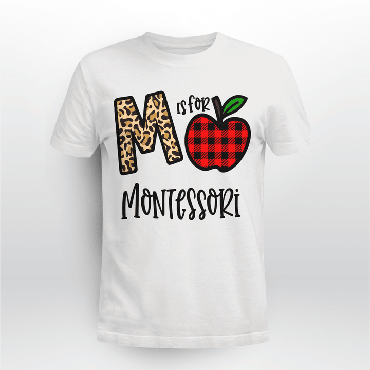 Montessori Classic T-shirt Plaid Apple