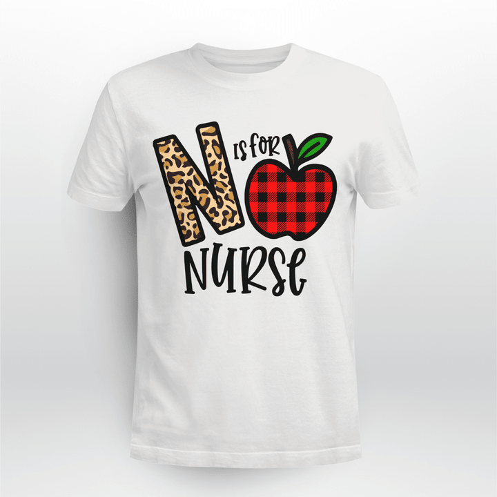 Nurse Classic T-shirt Plaid Apple