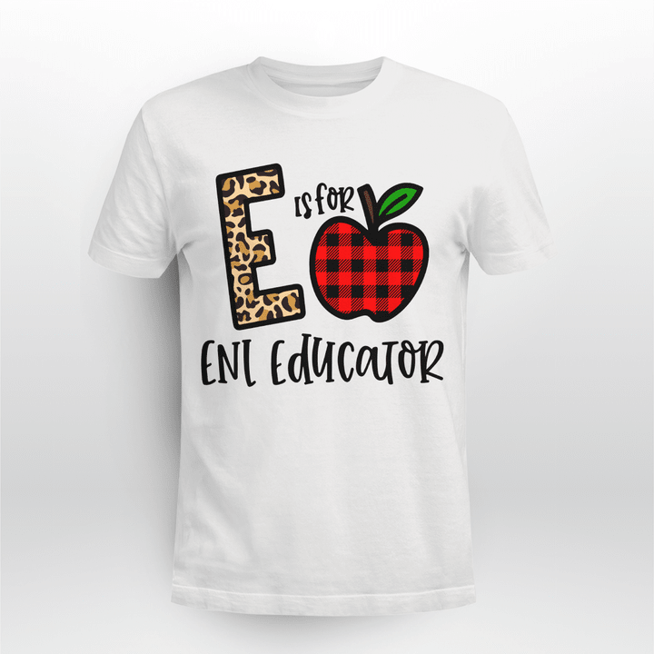 ENL Educator Classic T-shirt Plaid Apple