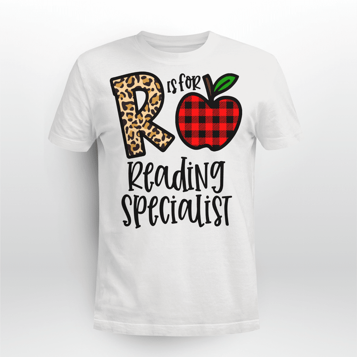 Reading Specialist Classic T-shirt Plaid Apple