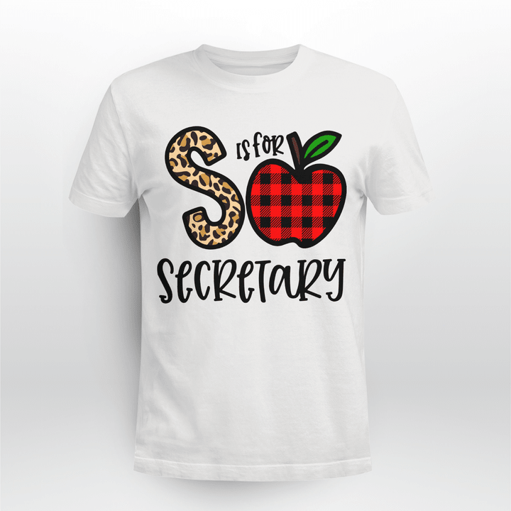 Secretary Classic T-shirt Plaid Apple