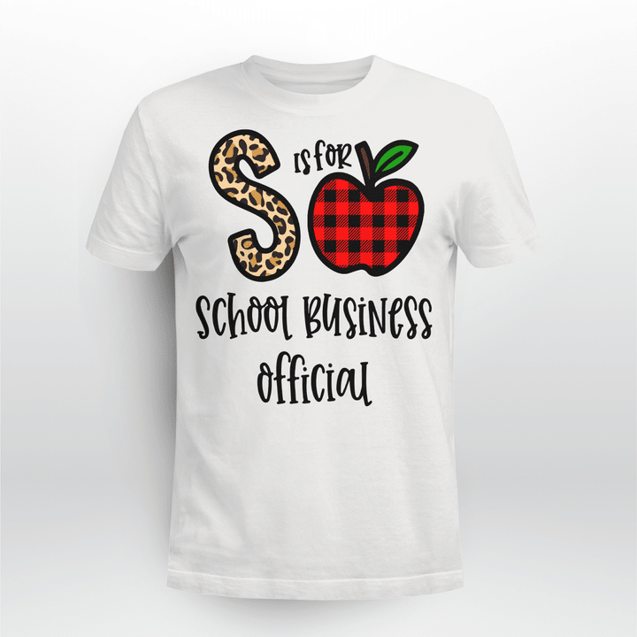 School Business Official Classic T-shirt Plaid Apple