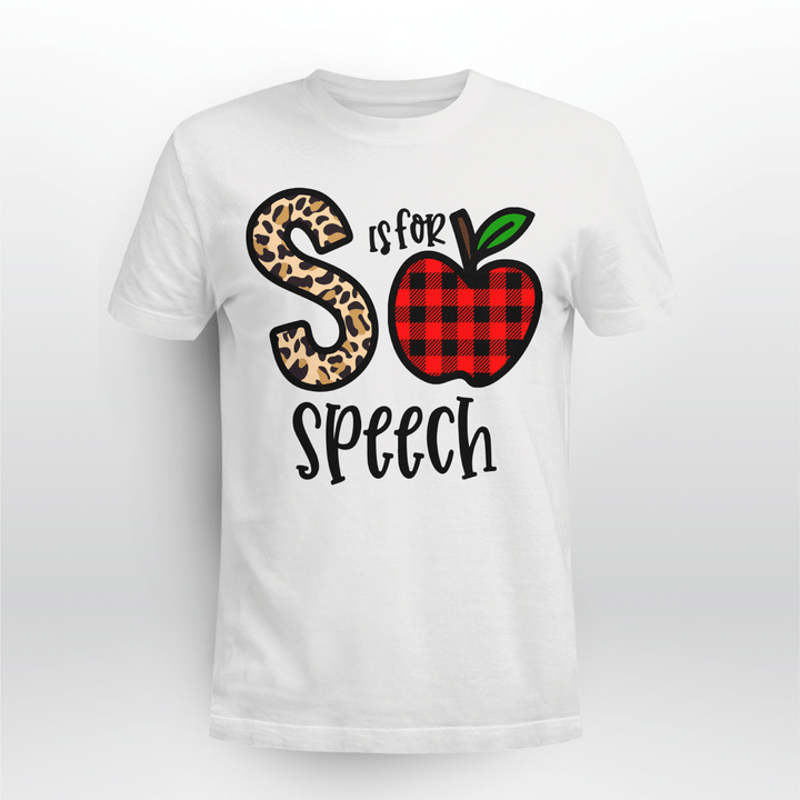 Speech Classic T-shirt Plaid Apple
