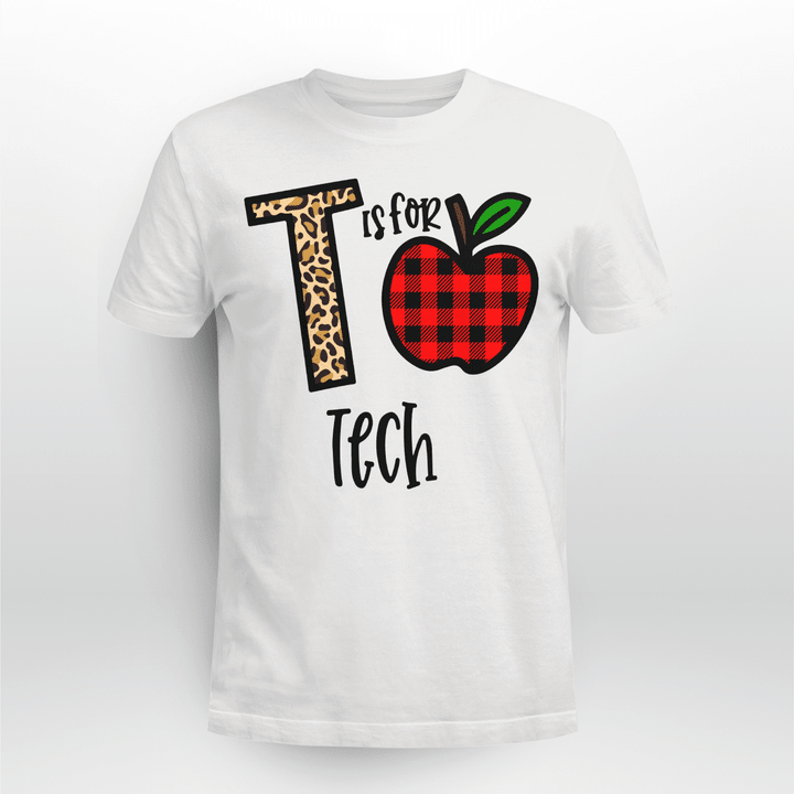 Tech Classic T-shirt Plaid Apple T Is For Tech