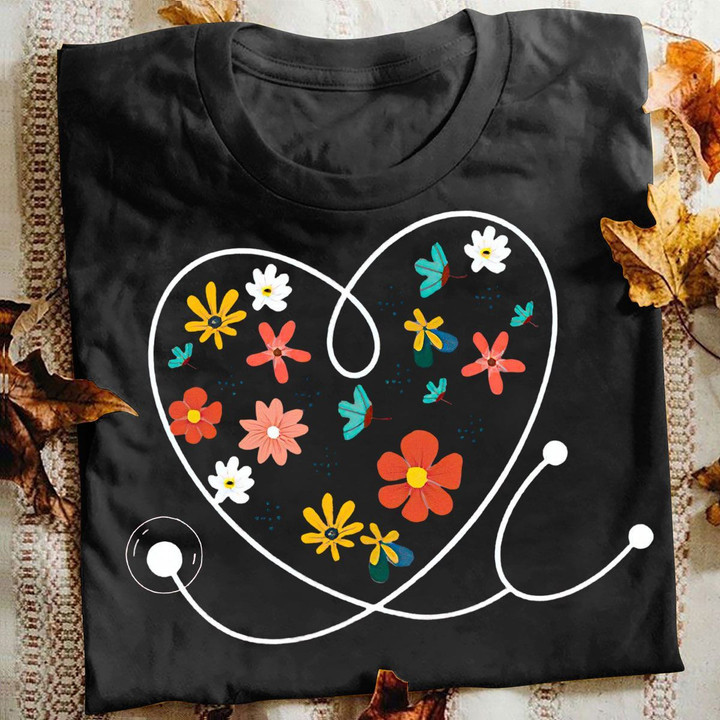 Nurse T-shirt Beautiful My Heart