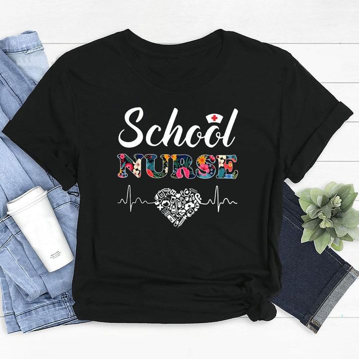 School Nurse T-shirt My Heart