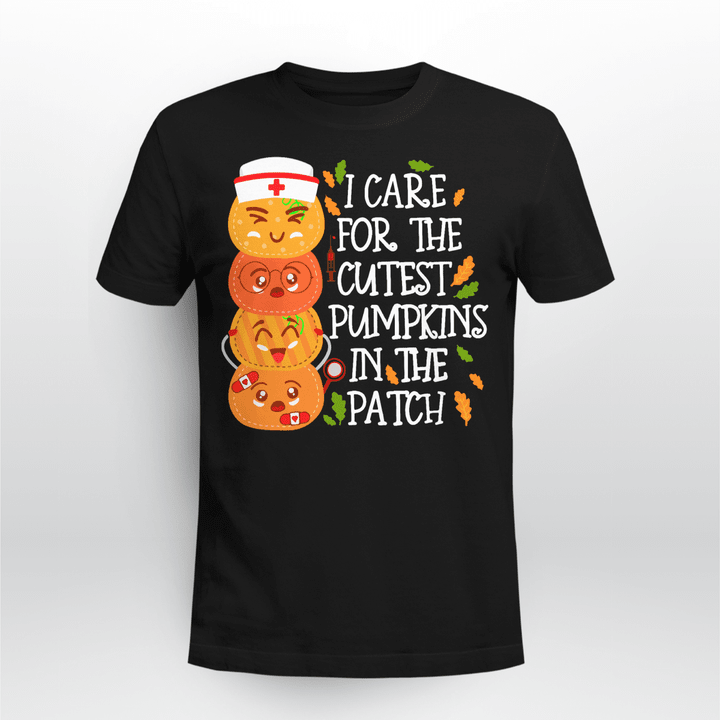 Nurse T-shirt Cutest Pumpkins Nurse