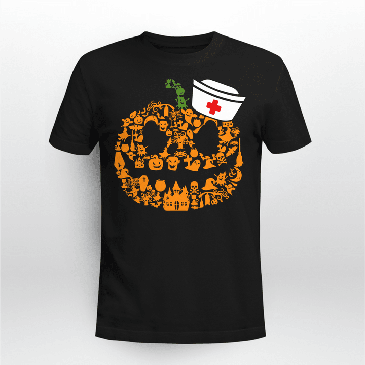 Nurse T-shirt Happy Pumpkin
