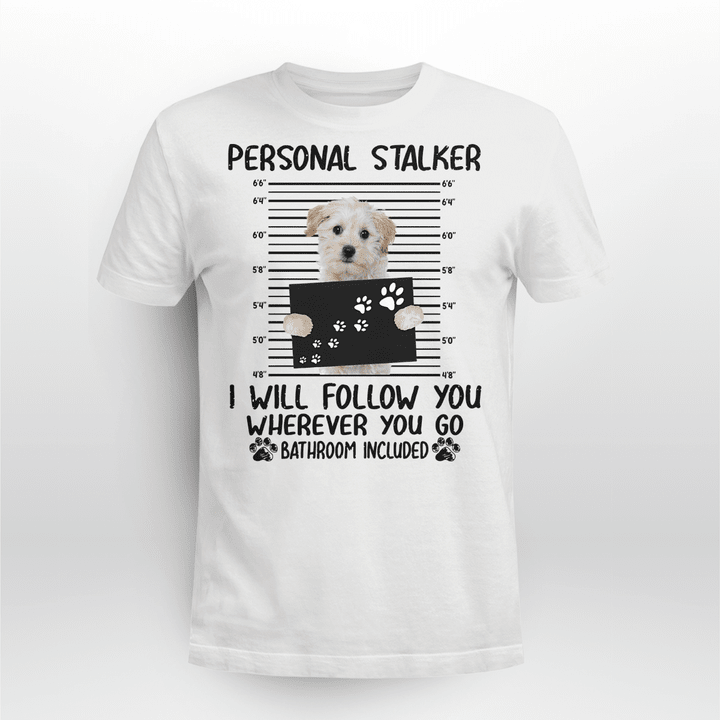 Chipoo Dog Classic T-shirt Personal Stalker Follow You