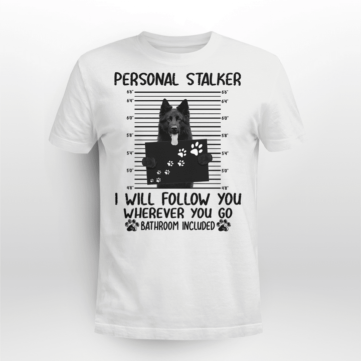German Shepherd Dog Classic T-shirt Personal Stalker Follow You V2