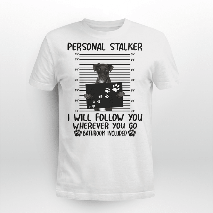 Patterdale Terrier Dog Classic T-shirt Personal Stalker Follow You
