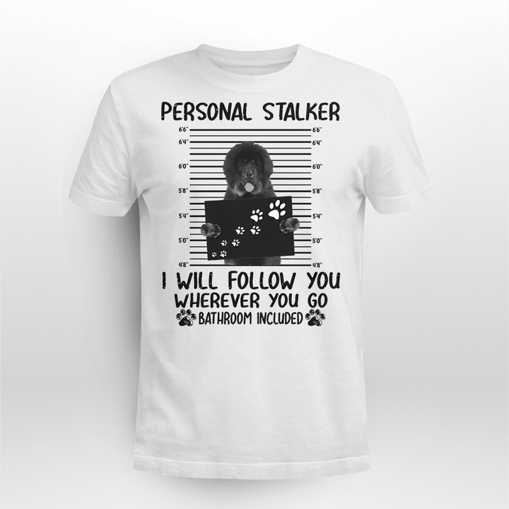 Tibetan Mastiff Dog Classic T-shirt Personal Stalker Follow You V2