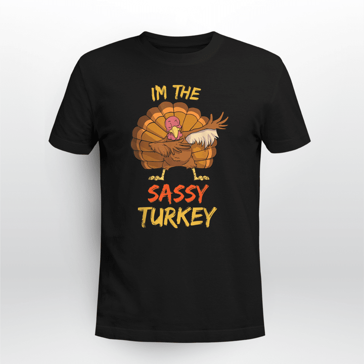 Thanksgiving Classic T-shirt Sassy Turkey Matching Family Group