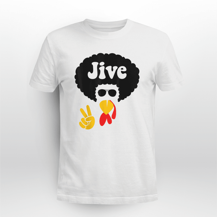 Thanksgiving Classic T-shirt Peace Sign Jive Turkey Face Funny Thanksgiving