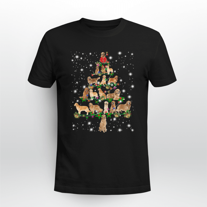 Golden Retriever Classic T-shirt Christmas Tree