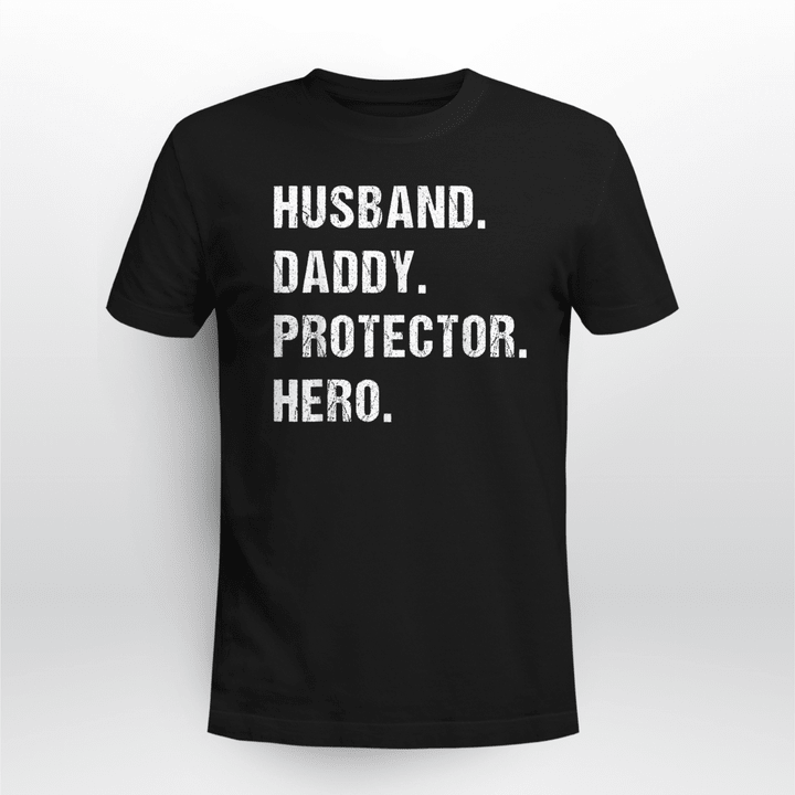 Christmas Classic T-shirt Husband Daddy Protector Hero Birthday