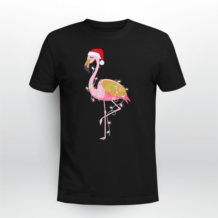 Flamingo Classic T-Shirt Flamingo Christmas Lights
