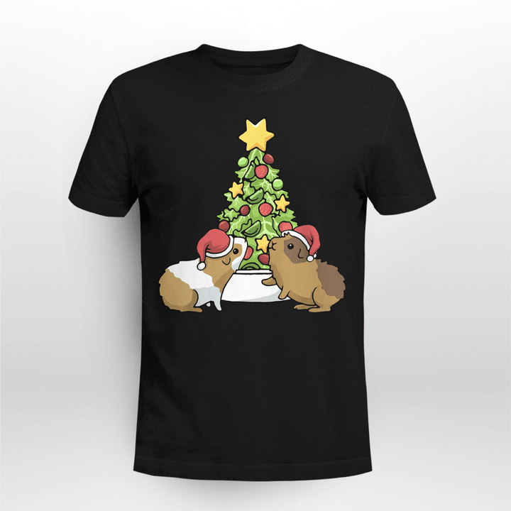 Guinea Pig Classic T-Shirt Guinea Pigs Playing With The Christmas Tree