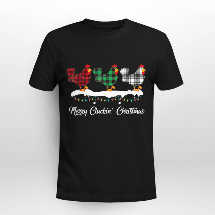 Chicken Classic T-Shirt Merry Cluckin' Christmas Chicken