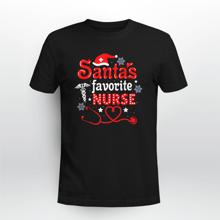 Nurse Classic T-shirt Santa's Favorite Nurse Christmas