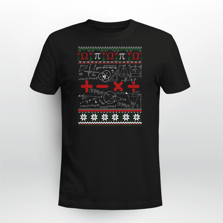 Math Teacher Christmas Classic T-shirt Four Sign