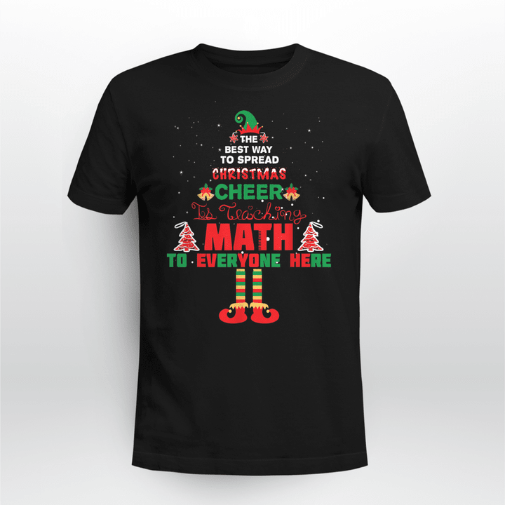 Math Teacher Classic T-shirt Elf Christmas Cheer