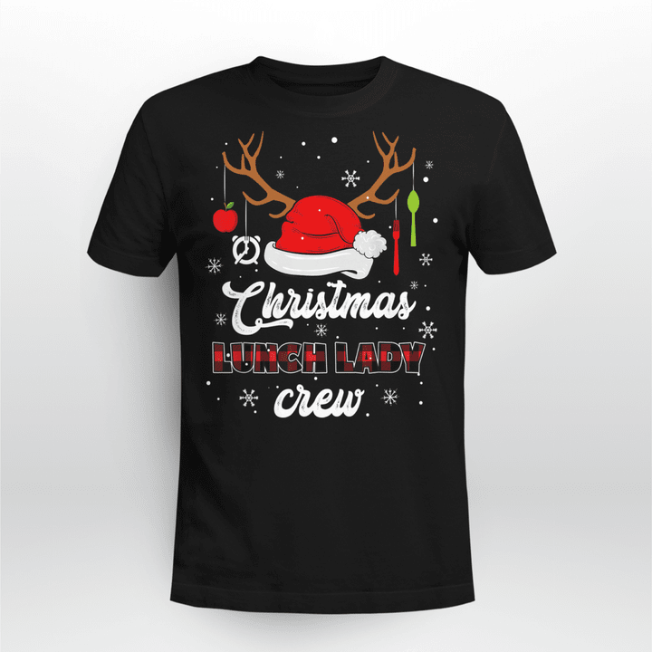 Lunch Lady Christmas T-Shirt Christmas Lunch Lady Crew
