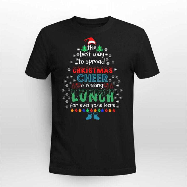 Lunch Lady Christmas T-Shirt Lunch Lady Christmas Cheer
