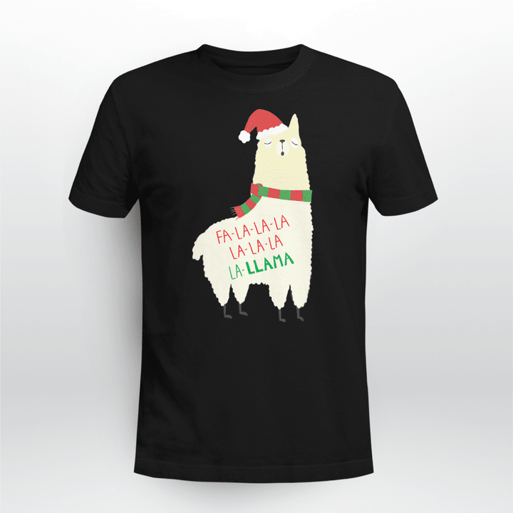 Llama Classic T-Shirt Fa La La Llama Cute Llama Christmas