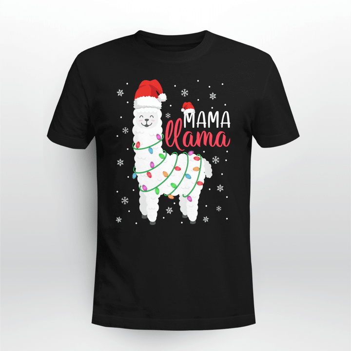 Llama Classic T-Shirt Mama Llama Christmas