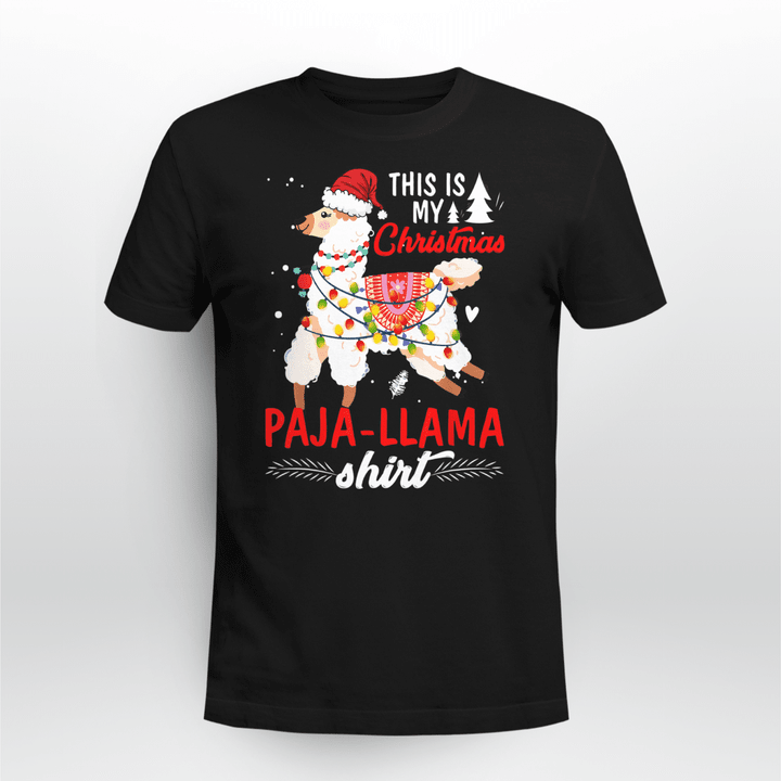 Llama Classic T-Shirt This Is My Christmas Llama Pajama
