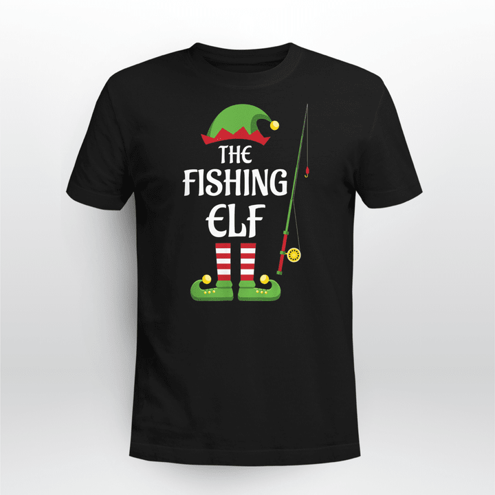 Christmas Spirit Classic T-shirt Fishing Elf