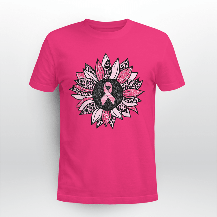 Breast Cancer Classic T-shirt Pink Sunflower