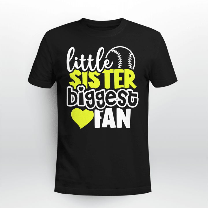 Softball Sports Unisex T-shirt Little Sister Bigger Fan