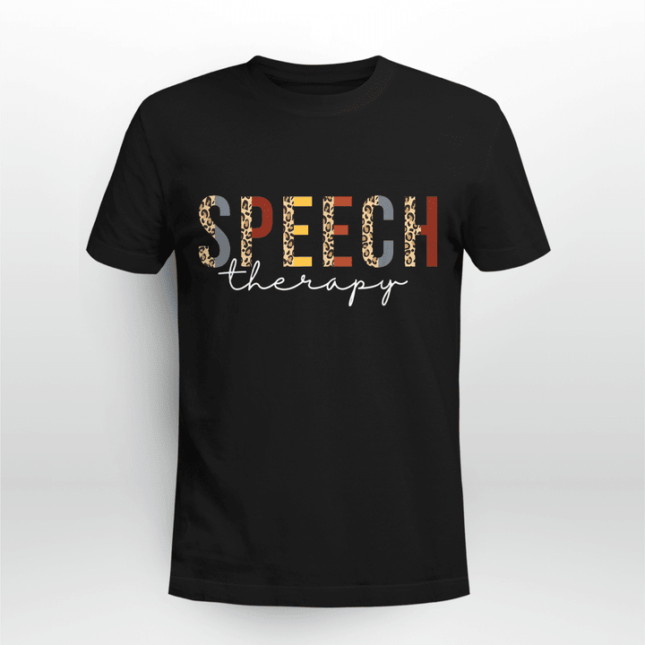 Speech Language Pathologist T-shirt Speech Therapy Leopard Speech Language Pathology Month SLP